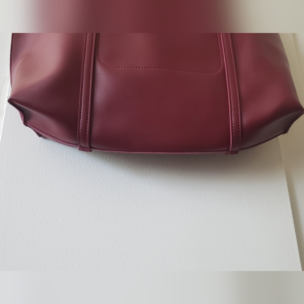 Mellow World Sadie Re Floral Embellished Tote Bag Burgandy - Picture 2 of 6